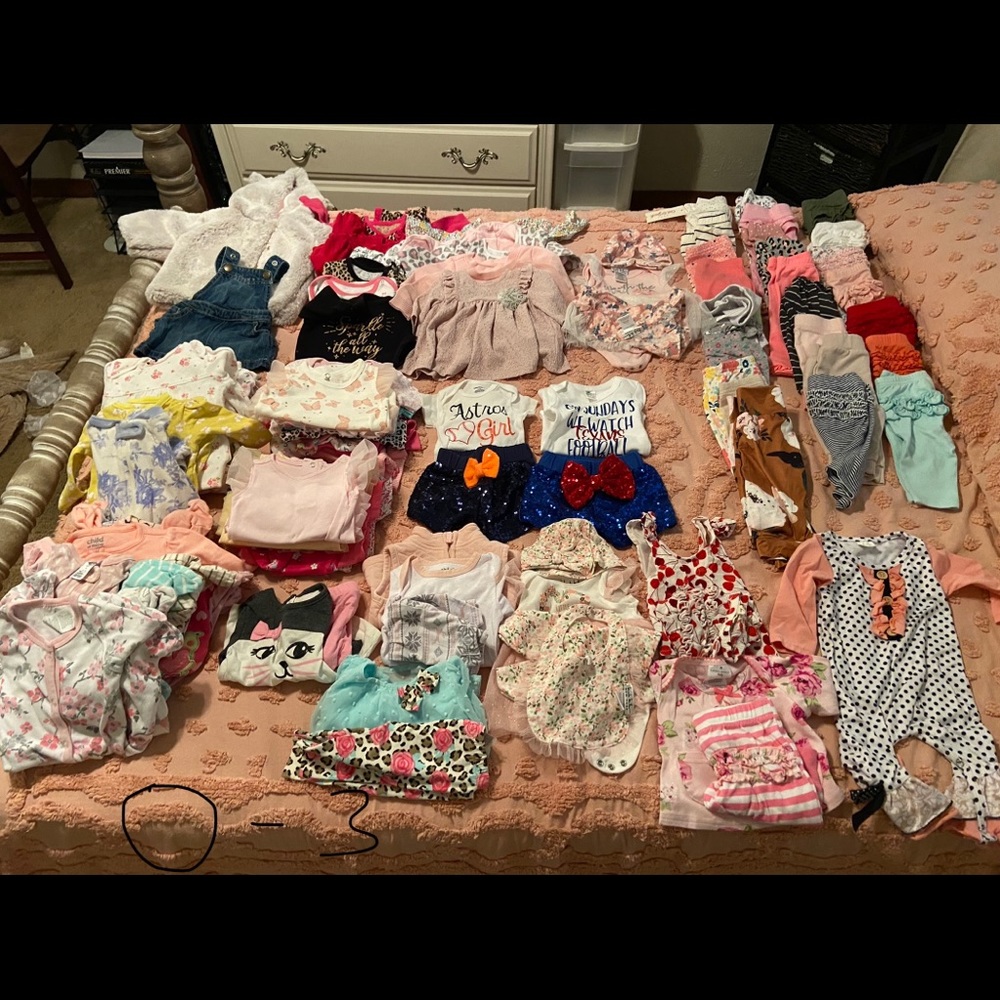 0-3 month baby girl clothes lot